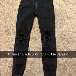 American Eagle Outfitters Distressed Black Jeggings